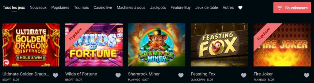 categories jeux stakes casino